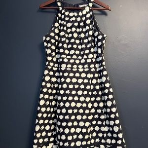 Eliza J navy and white pattern dress